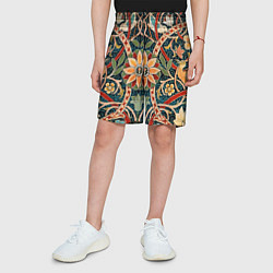 Шорты детские Ковер с птицами, цвет: 3D-принт — фото 2