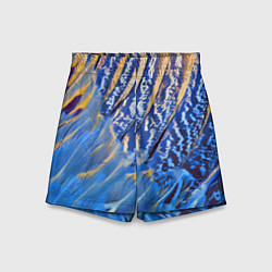Шорты детские Перьевой паттерн - авангард, цвет: 3D-принт