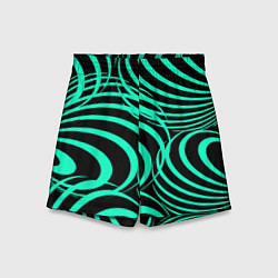 Шорты детские Зелёные полоски, цвет: 3D-принт