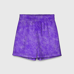 Шорты детские Фиолетовый мягкий, цвет: 3D-принт