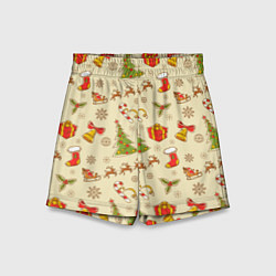 Шорты детские С Новым 2023 Годом, цвет: 3D-принт