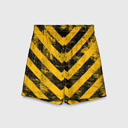 Детские шорты WARNING - желто-черные полосы
