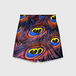 Шорты детские Множесто сюрреалистичных цветов и стеблей, цвет: 3D-принт