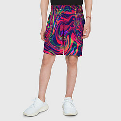 Шорты детские Яркие волны, цвет: 3D-принт — фото 2