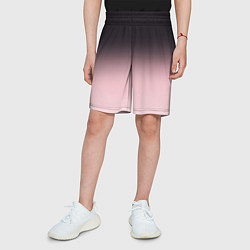 Шорты детские Градиент: от черного к розовому, цвет: 3D-принт — фото 2