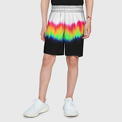 Шорты детские Северное сияние - тай-дай, цвет: 3D-принт — фото 2