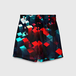 Детские шорты Digital abstract cube