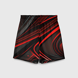 Детские шорты Black and red abstract