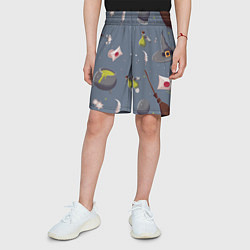 Шорты детские Паттерн с магическими принадлежностями, цвет: 3D-принт — фото 2