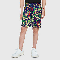 Шорты детские Мексиканский карнавал - Carnaval Mexicano, цвет: 3D-принт — фото 2