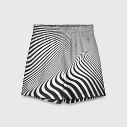 Шорты детские Иллюзорные линии, цвет: 3D-принт