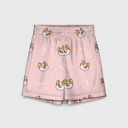 Детские шорты Pink corgi