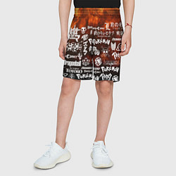 Шорты детские Огненные аниме паттерн, цвет: 3D-принт — фото 2