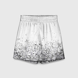 Шорты детские Абстрактный геометрический фон с трещинами и брызг, цвет: 3D-принт