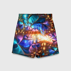 Шорты детские Фрактальные цветы, цвет: 3D-принт