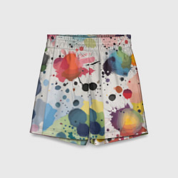 Детские шорты Colorful blots - vogue - abstraction