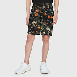 Шорты детские Мистер Череп, цвет: 3D-принт — фото 2