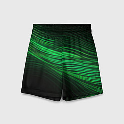 Детские шорты Green neon lines