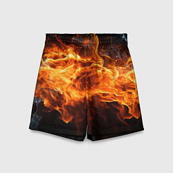 Шорты детские Black fire style, цвет: 3D-принт