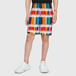 Шорты детские Яркие цветные карандаши, цвет: 3D-принт — фото 2