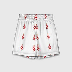 Шорты детские Новогодние украшения-сосульки, цвет: 3D-принт