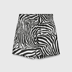 Детские шорты Шкура зебры черно - белая графика