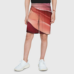 Шорты детские Нежная персиковая абстракция, цвет: 3D-принт — фото 2
