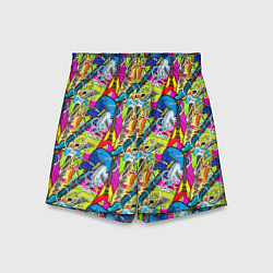Детские шорты Multicolored guitars