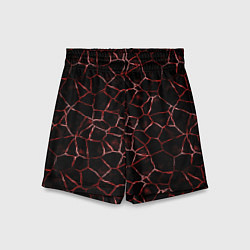 Шорты детские Лава кракелюрная, цвет: 3D-принт