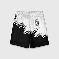 Детские шорты Juventus black sport texture