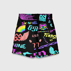 Детские шорты 6ix9ine logo rap bend