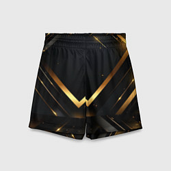 Шорты детские Gold luxury black abstract, цвет: 3D-принт