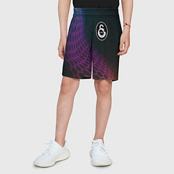 Шорты детские Galatasaray футбольная сетка, цвет: 3D-принт — фото 2