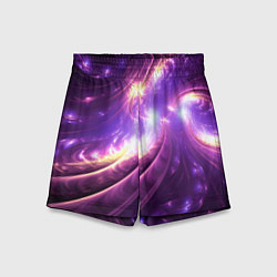 Шорты детские Фиолетовый фрактал, цвет: 3D-принт