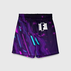 Детские шорты Fortnite neon gaming