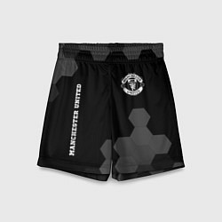 Детские шорты Manchester United sport на темном фоне вертикально