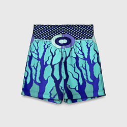 Шорты детские Turquoise abstraction, цвет: 3D-принт