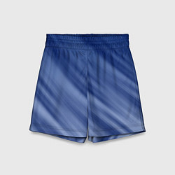 Шорты детские Белые полосы на синем фоне, цвет: 3D-принт