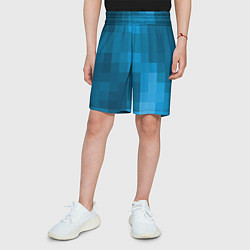 Шорты детские Minecraft water cubes, цвет: 3D-принт — фото 2