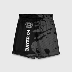 Шорты детские Bayer 04 sport на темном фоне по-вертикали, цвет: 3D-принт