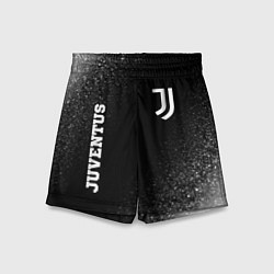 Шорты детские Juventus sport на темном фоне вертикально, цвет: 3D-принт