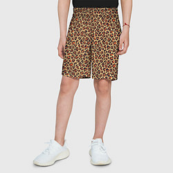 Шорты детские Леопардовый узор текстура-шкура, цвет: 3D-принт — фото 2