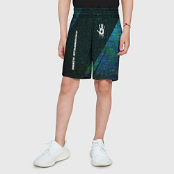 Шорты детские Death Stranding glitch blue, цвет: 3D-принт — фото 2