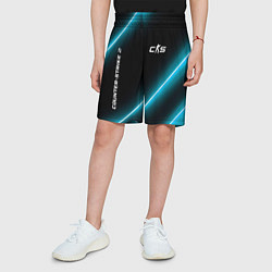 Шорты детские Counter-Strike 2 неоновые лампы, цвет: 3D-принт — фото 2
