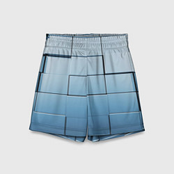 Шорты детские Текстура кубы выпуклые, цвет: 3D-принт