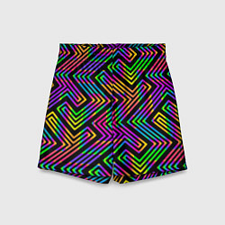 Детские шорты Линии лабиринта спектрального цвета