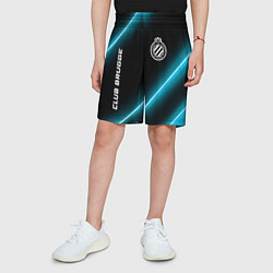 Шорты детские Club Brugge неоновые лампы, цвет: 3D-принт — фото 2