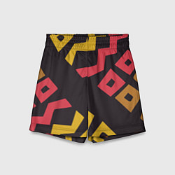 Шорты детские Абстракция - этно мотивы, цвет: 3D-принт