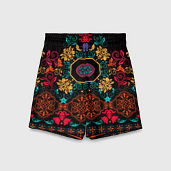 Шорты детские Цветной орнамент, цвет: 3D-принт
