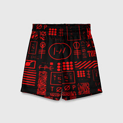 Детские шорты Twenty one pilots pattern rock